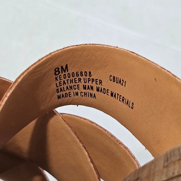 KORK-EASE Aria Wedge Sandal in Orange Leather Size 8 - Picture 8 of 9